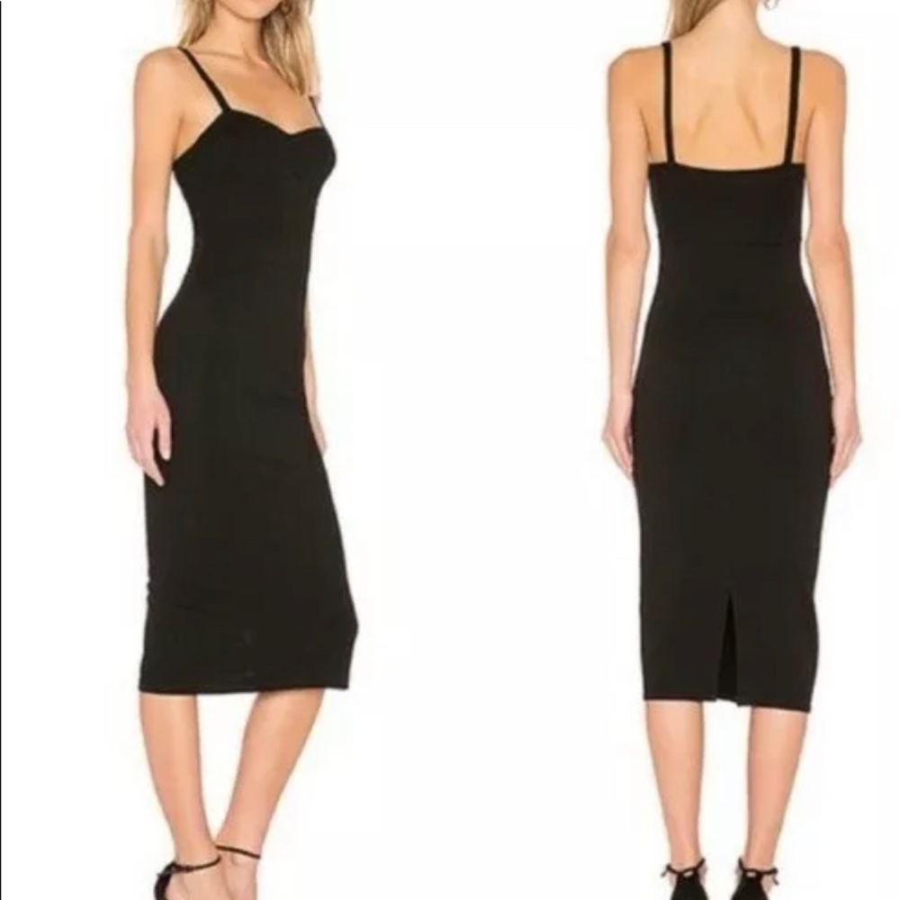 Privacy Please Pensacola Black Midi Dress size S